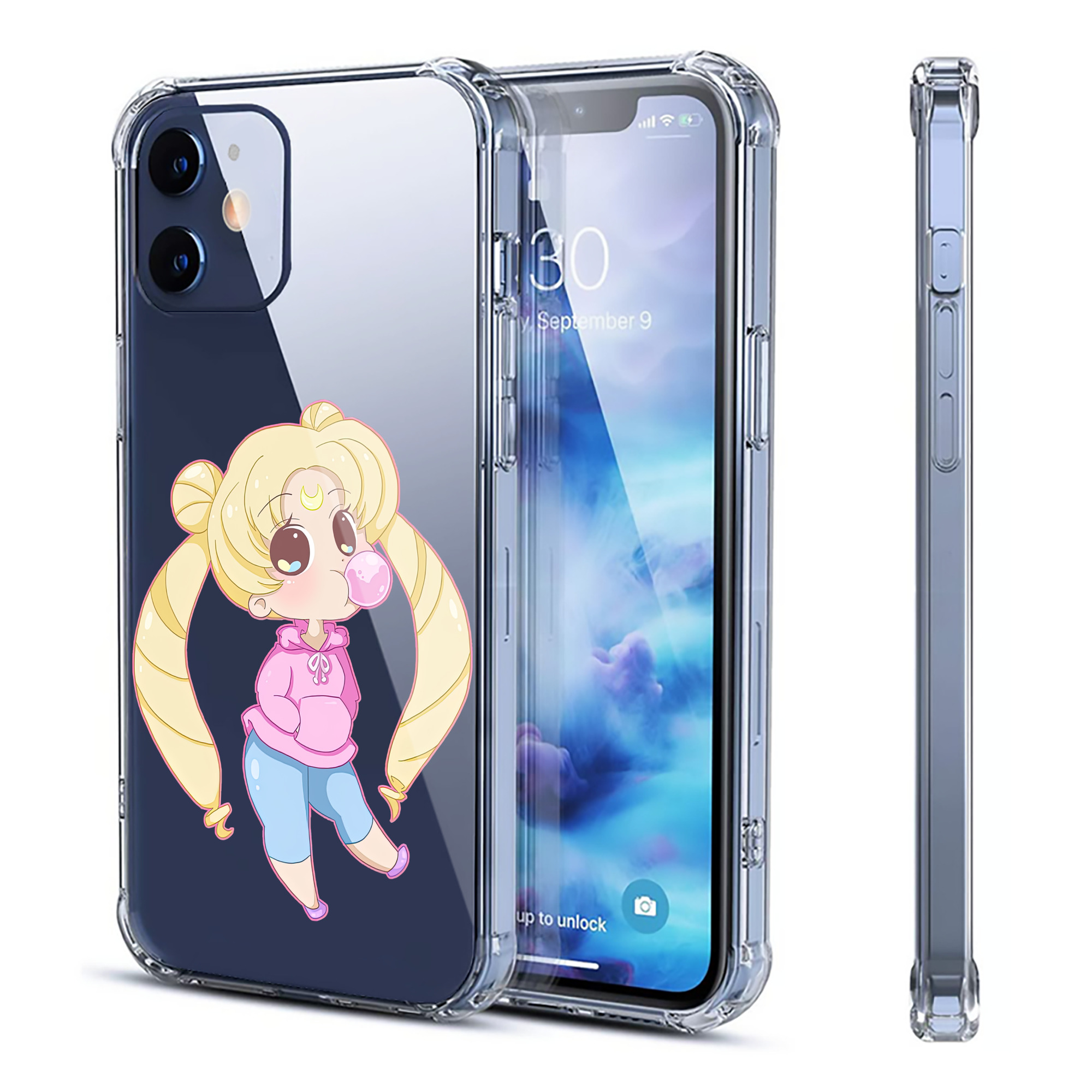 （画像用） 美少女戦士セーラームーン 愛野 美奈子 あいの みなこ Sailor Moon Aino Minako 【iPhone 12シリーズ対応】透明スマホケース（クリアソフトケース）